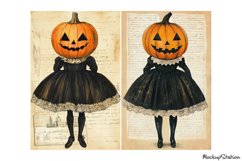 Jack O Lantern Junk Journal Printable Half Pages | Halloween Product Image 3