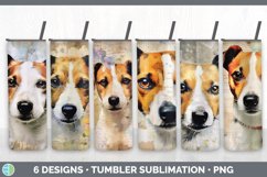 Bundle of six Decoupage Jack Russell Terriers Tumbler designs.
