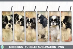 Bundle of six Decoupage Japanese Spaniel Tumbler designs.