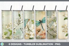 Bundle of six Decoupage Jasmines Tumbler designs.