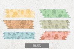 Vintage Jellyfish Seamless Pattern Tape Product Image 1