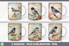 Bundle of six Decoupage Juncos Mug Wrap designs.