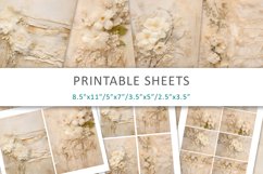 Vintage Junk Journal, Lace Digital Paper Product Image 1