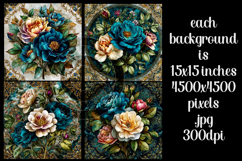 Vintage Floral Background, Junk Journal Style Papers, s1 Product Image 2