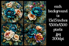 Vintage Floral Background, Junk Journal Style Papers, s13