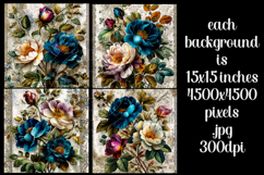 Vintage Floral Background, Junk Journal Style Papers, s15 Product Image 2