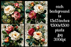 Vintage Floral Background, Junk Journal Style Papers, s17 Product Image 2