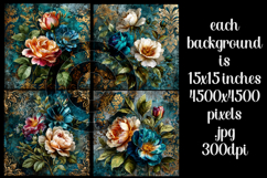 Vintage Floral Background, Junk Journal Style Papers, s18 Product Image 2