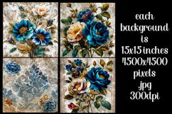 Vintage Floral Background, Junk Journal Style Papers, s19 Product Image 2