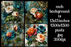 Vintage Floral Background, Junk Journal Style Papers, s20 Product Image 2