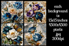 Vintage Floral Background, Junk Journal Style Papers, s21 Product Image 2