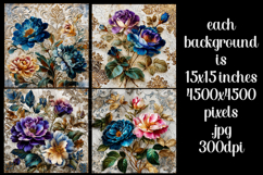 Vintage Floral Background, Junk Journal Style Papers, s22 Product Image 2