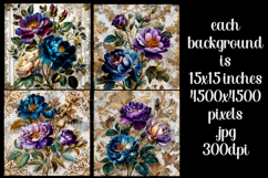 Vintage Floral Background, Junk Journal Style Papers, s26 Product Image 2