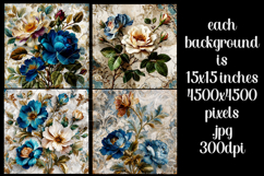 Vintage Floral Background, Junk Journal Style Papers, s27 Product Image 2