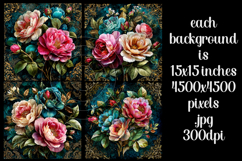 Vintage Floral Background, Junk Journal Style Papers, s30 Product Image 2