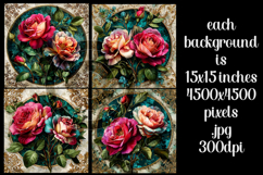 Vintage Floral Background, Junk Journal Style Papers, s31 Product Image 2