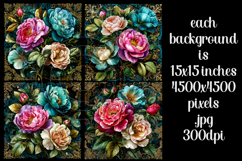 Vintage Floral Background, Junk Journal Style Papers, s32 Product Image 2