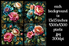 Vintage Floral Background, Junk Journal Style Papers, s33 Product Image 2