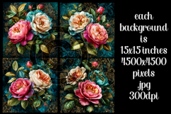 Vintage Floral Background, Junk Journal Style Papers, s34 Product Image 2