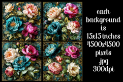 Vintage Floral Background, Junk Journal Style Papers, s36 Product Image 2