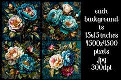 Vintage Floral Background, Junk Journal Style Papers, s4 Product Image 2