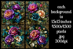 Vintage Floral Background, Junk Journal Style Papers, s40 Product Image 2