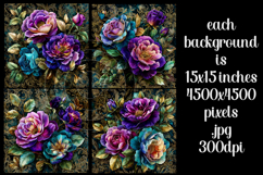 Vintage Floral Background, Junk Journal Style Papers, s41 Product Image 2