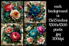 Vintage Floral Background, Junk Journal Style Papers, s42 Product Image 2