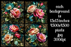 Vintage Floral Background, Junk Journal Style Papers, s8 Product Image 2