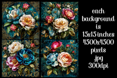 Vintage Floral Background, Junk Journal Style Papers, s9 Product Image 2