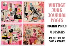 Vintage Junk Journal Pages, Digital Paper Product Image 1