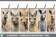 Bundle of six Decoupage Kangaroos Tumbler designs.