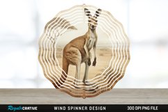 Vintage Kangaroo Wind Spinner Sublimation Design PNG Product Image 1