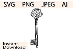 Vintage key Svg/Jpg/Png/Ai/Vintage key from the door Svg Product Image 1