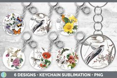 Bundle of six Vintage keychain sublimation designs.