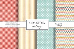 Vintage Kids Story Digital Paper Product Image 1