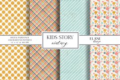 Vintage Kids Story Digital Paper Product Image 1