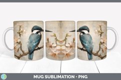 GorgeousDecoupage Kingfishers Mug Wrap design.
