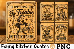 Vintage Kitchen Signs PNG, Funny Cutting Board Sublimation Product Image 1