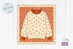 Vintage Knit Sweater Stamp Illustration Product Image 1