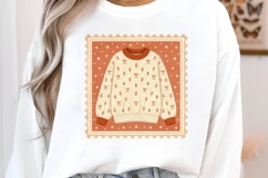 Vintage Knit Sweater Stamp Illustration Product Image 2