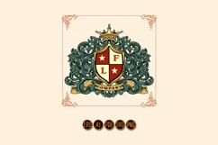 Vintage label swirls flourish ornament illustrations Product Image 1