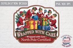 Christmas Christmas Vintage Labels Sublimation Retro Product Image 1