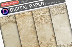 Vintage Doily Lace Digital Paper Product Image 1