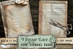 Vintage lace, 4 Junk journal pages Product Image 3