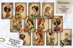Vintage Lady Floral Junk Journal Papers Product Image 1