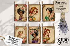 Vintage Lady Floral Junk Journal Papers Product Image 2