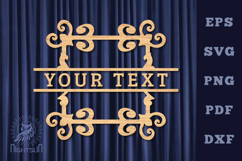 Vintage Lasercut Split Monogram SVG Product Image 1