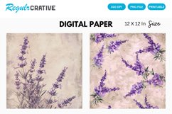 Vintage Lavender Digital Paper, Vintage Lavender Pattern Product Image 1