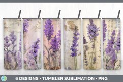 Bundle of six Decoupage Lavenders Tumbler designs.